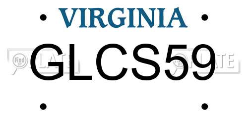 GLCS59 Virginia License Plate