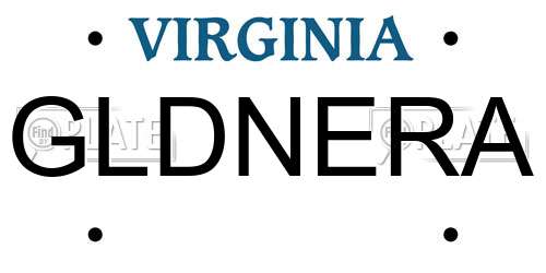 GLDNERA Virginia License Plate
