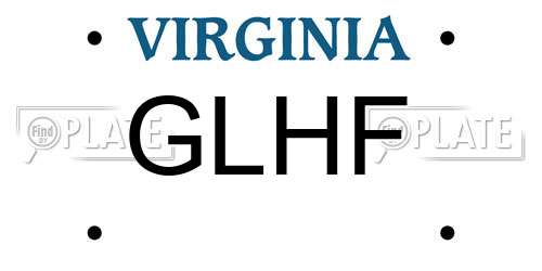 GLHF Virginia License Plate