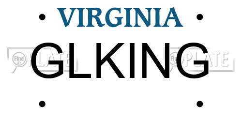 GLKING Virginia License Plate