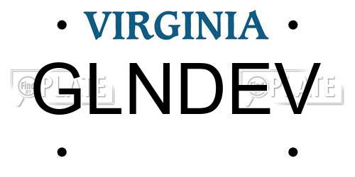GLNDEV Virginia License Plate