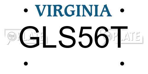 GLS56T Virginia License Plate