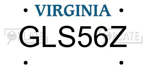 GLS56Z Virginia License Plate