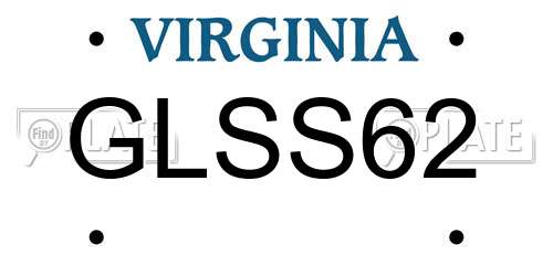 GLSS62 Virginia License Plate