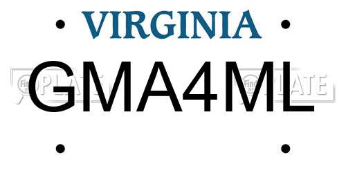 GMA4ML Virginia License Plate
