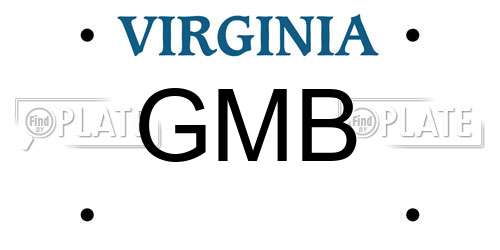 GMB Virginia License Plate