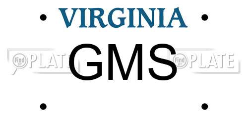 GMS Virginia License Plate