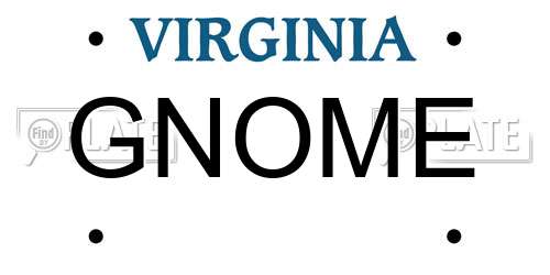 GNOME Virginia License Plate