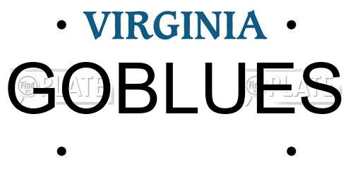 GOBLUES Virginia License Plate