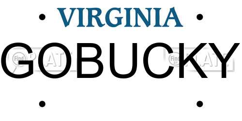 GOBUCKY Virginia License Plate