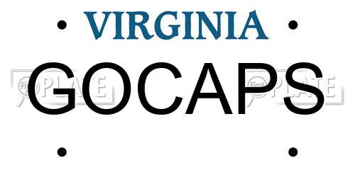 GOCAPS Virginia License Plate