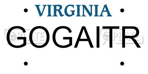 GOGAITR Virginia License Plate