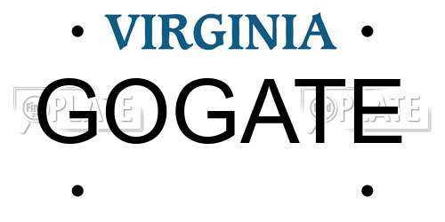 GOGATE Virginia License Plate