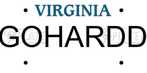 GOHARDD Virginia License Plate