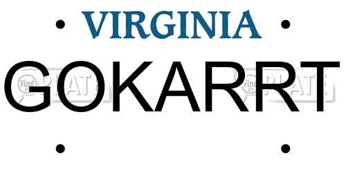 GOKARRT Virginia License Plate