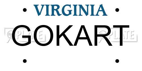 GOKART Virginia License Plate