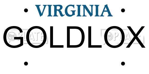 GOLDLOX Virginia License Plate
