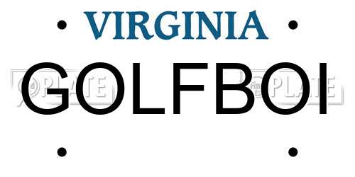GOLFBOI Virginia License Plate
