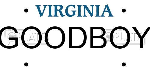 GOODBOY Virginia License Plate