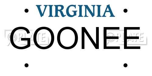 GOONEE Virginia License Plate