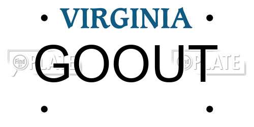 GOOUT Virginia License Plate