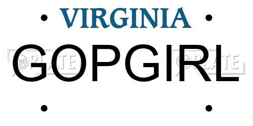 GOPGIRL Virginia License Plate
