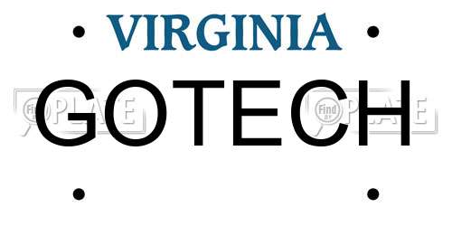GOTECH Virginia License Plate