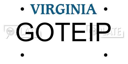 GOTEIP Virginia License Plate