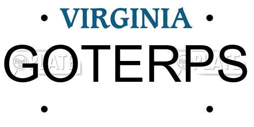 GOTERPS Virginia License Plate