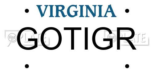 GOTIGR Virginia License Plate