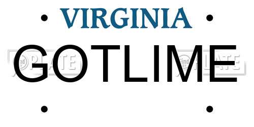 GOTLIME Virginia License Plate
