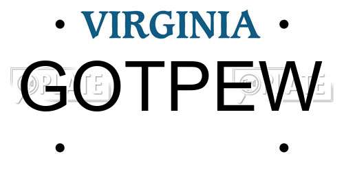GOTPEW Virginia License Plate
