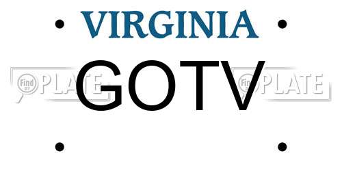 GOTV Virginia License Plate