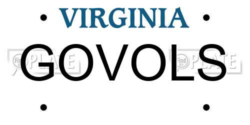 GOVOLS Virginia License Plate