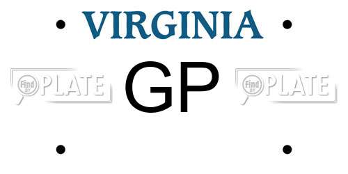 GP Virginia License Plate
