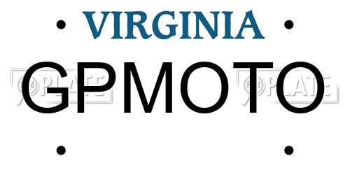 GPMOTO Virginia License Plate