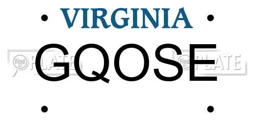 GQOSE Virginia License Plate