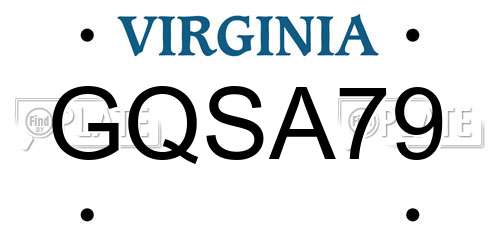 GQSA79 Virginia License Plate