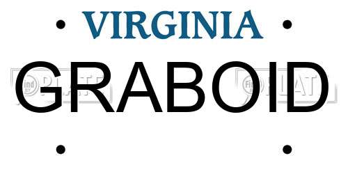 GRABOID Virginia License Plate