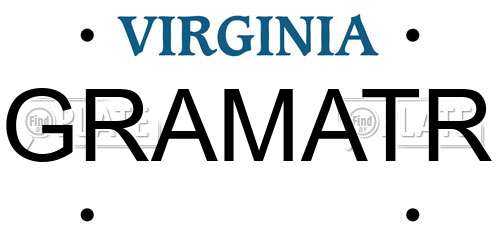 GRAMATR Virginia License Plate