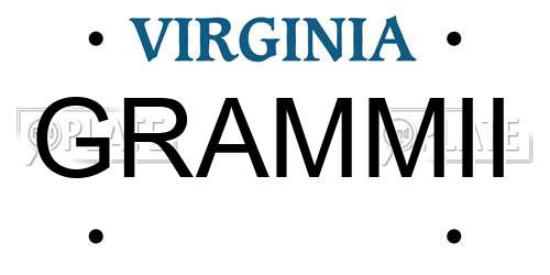 GRAMMII Virginia License Plate