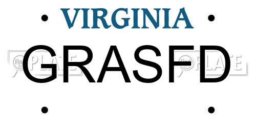 GRASFD Virginia License Plate