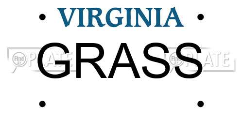 GRASS Virginia License Plate