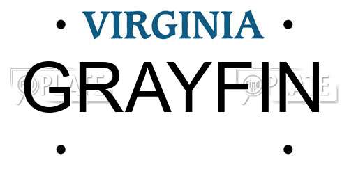 GRAYFIN Virginia License Plate