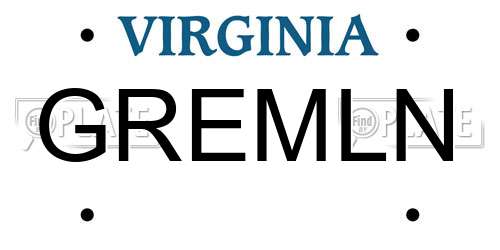 GREMLN Virginia License Plate