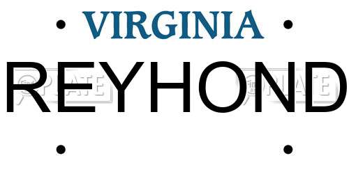 GREYHONDA Virginia License Plate