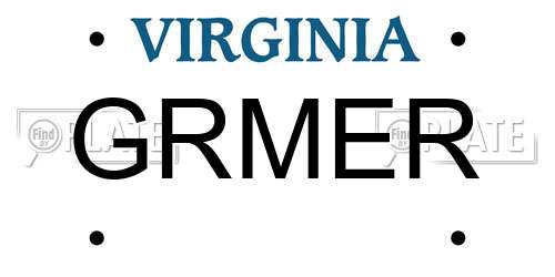 GRMER Virginia License Plate