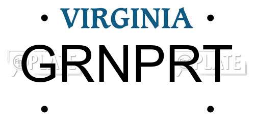 GRNPRT Virginia License Plate