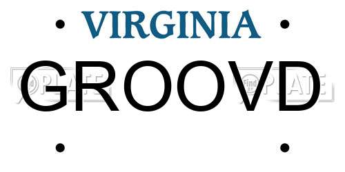 GROOVD Virginia License Plate