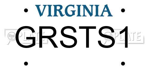 GRSTS1 Virginia License Plate